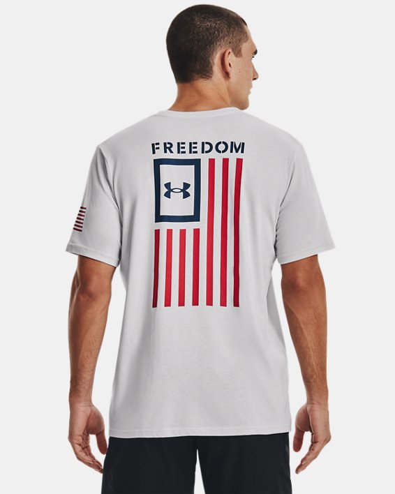 Men's UA Freedom Flag T-Shirt, Gray, pdpMainDesktop image number 1